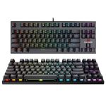 MK-X60 Clavier Gamer mécanique BLUE SWITCH, 87 touches, rétro-éclairage RGB